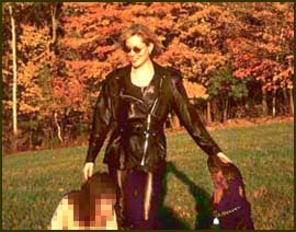 MISTRESS TROY Professional Dominatrix New York City NY visits BDSM Château in Upstate New York to train and humiliate Her
		  	male slave with other FemDommes, submissives and masochists