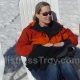 Mistress Troy relaxes at the snow beach, Utah, U.S.A.